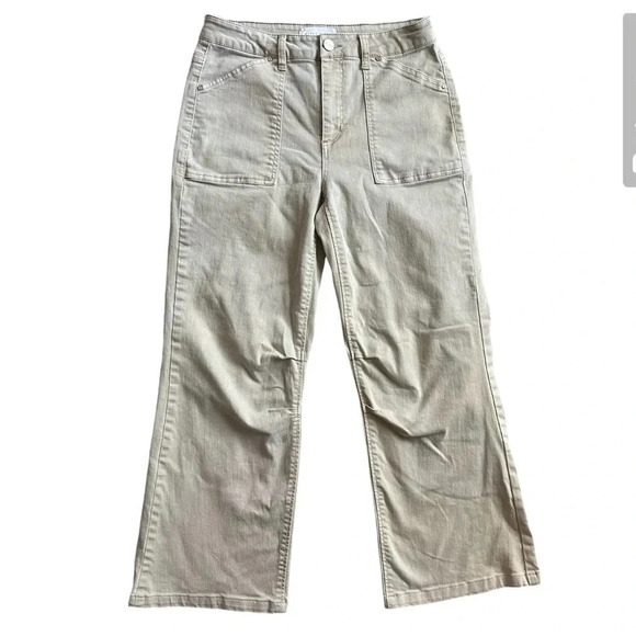RISEN JEANS-  Wide Leg Jeans -Beige 7/28 - Picture 1 of 8